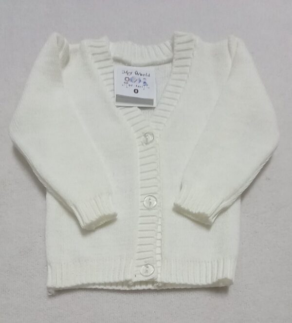 Campera tejida blanca